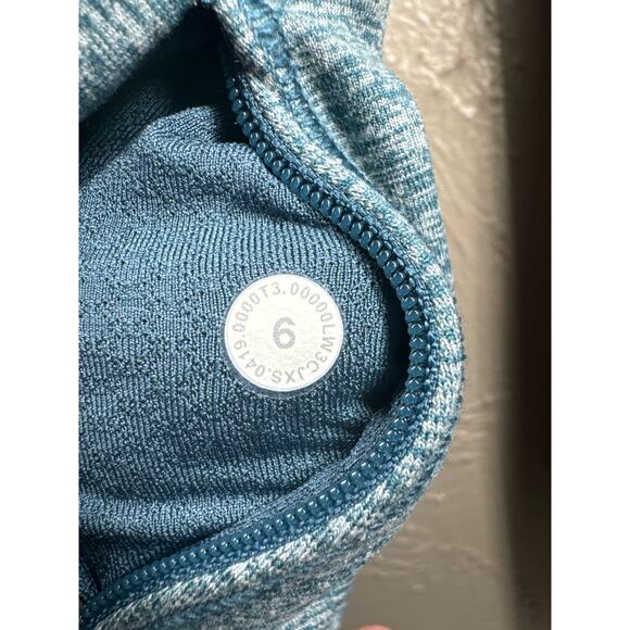 Lululemon Always Alert Half Zip Heathered Petrol Blue Jacket Womens Size 6 - Picture 2 of 6